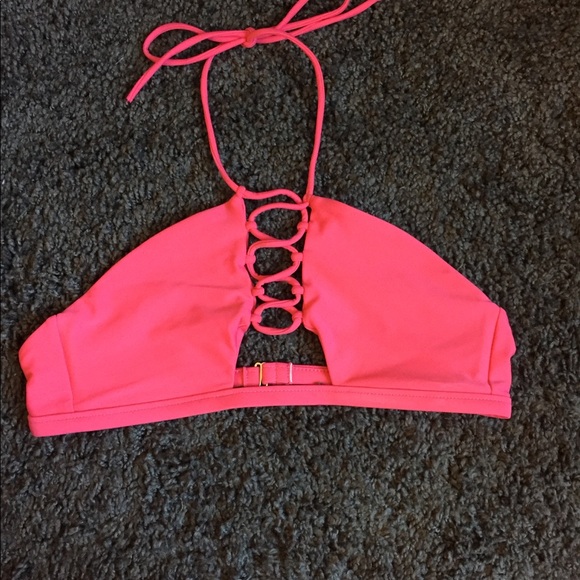 ELLEJAY Maya Lace Up Halter in Petunia size Medium - Picture 5 of 6